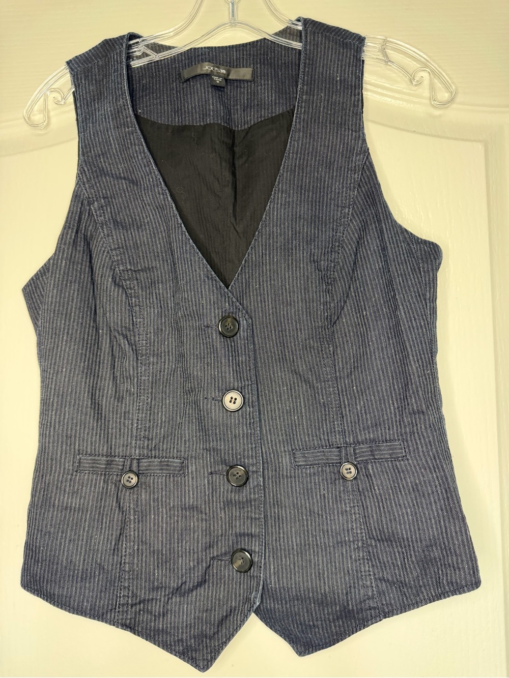 Joe's Jeans Pinstripe Vest Button Front Size M